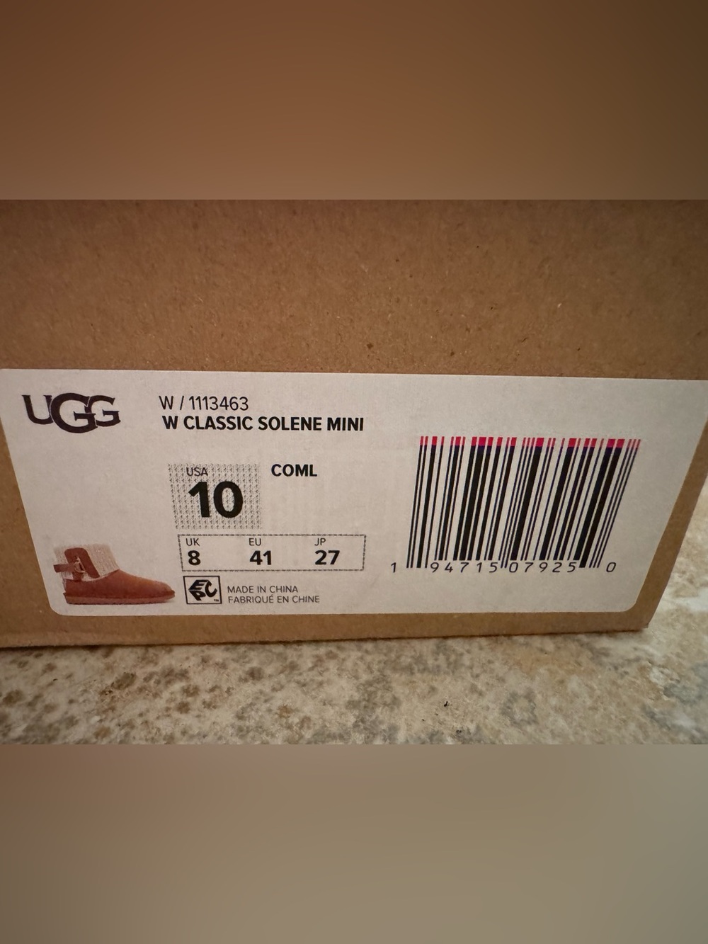 🤎 NEW UGG Classic Solene Mini Boots – Chestnut – Women’s Size 10 – NIB 🤎 - Picture 4 of 4